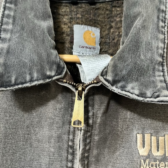 VTG Carhartt Mens Detroit Blanket Lined Canvas Jacket Size XLT Distressed‎ J97 - Picture 10 of 16